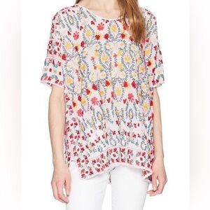Johnny Was Sibyll heavily embroidered tunic blouse
